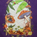 mushrooms and gnomes womens tshirt purple